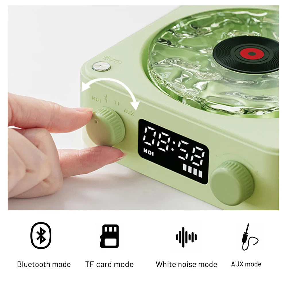 Retro Turntable Speaker Wireless Bluetooth-compatible 5.0 Vinyl Record Player Stereo Sound