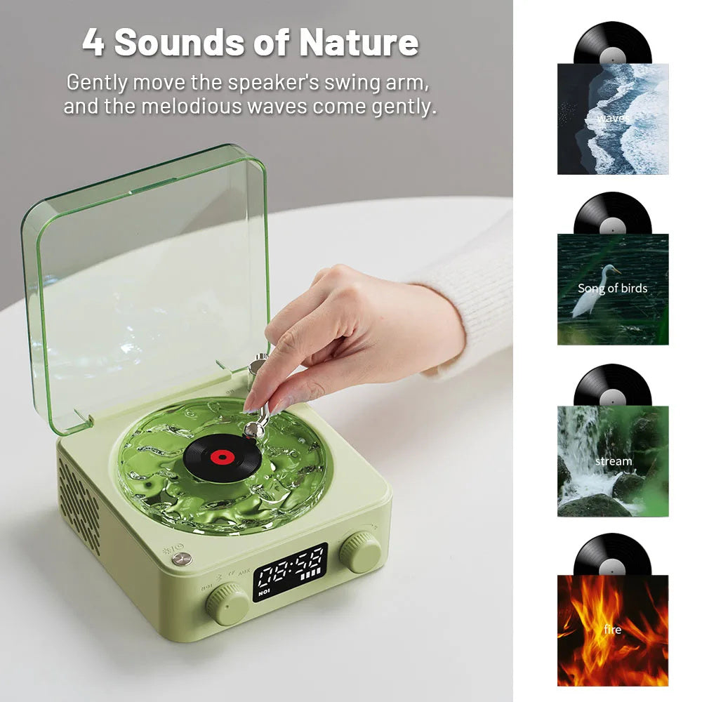 Retro Turntable Speaker Wireless Bluetooth-compatible 5.0 Vinyl Record Player Stereo Sound