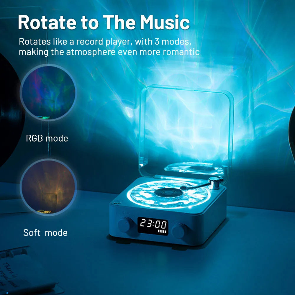 Retro Turntable Speaker Wireless Bluetooth-compatible 5.0 Vinyl Record Player Stereo Sound